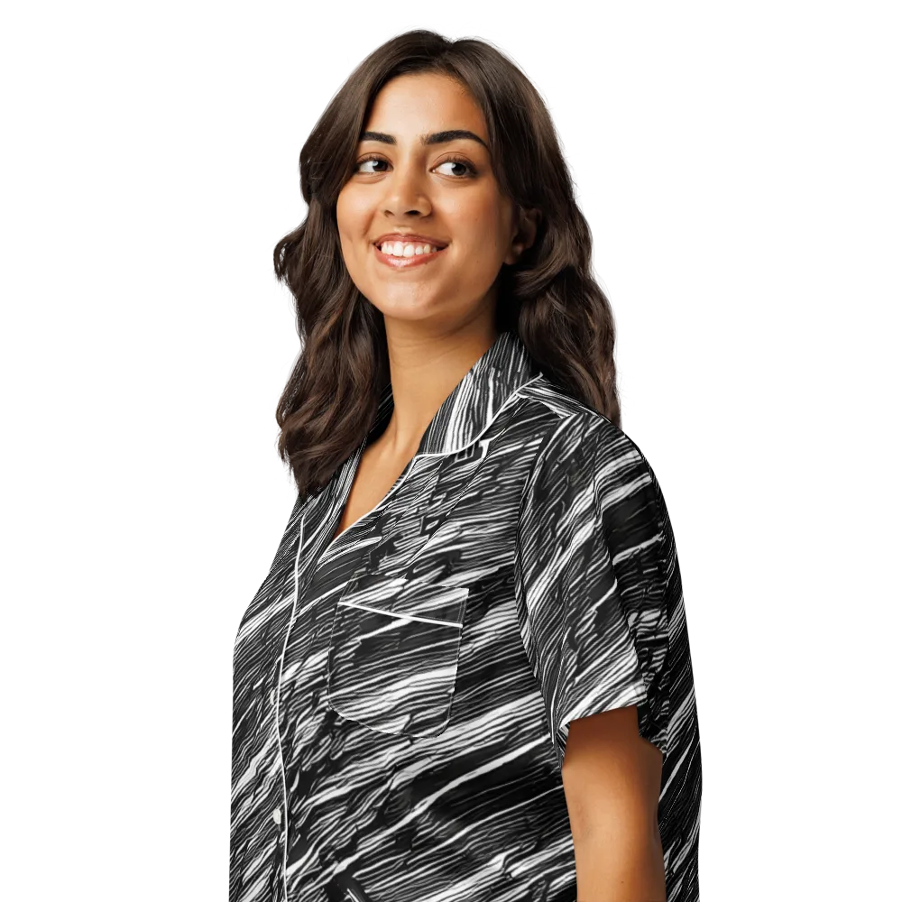 Ward's Whirlwind on Women's Short Sleeve Pajama Top — Left Front