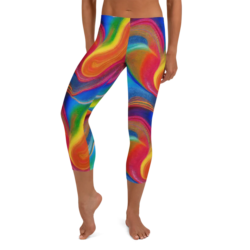 Aurora Fold on Capri Leggings — Front