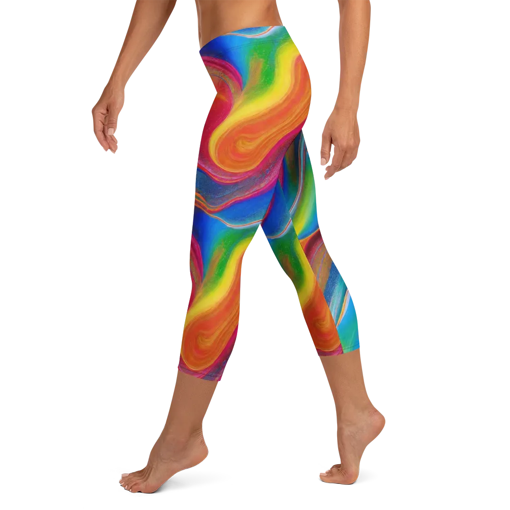 Aurora Fold on Capri Leggings — Left