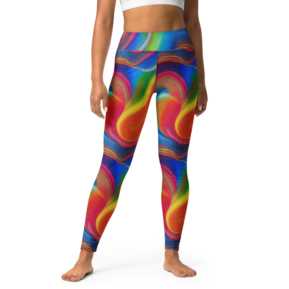 Aurora Fold on Yoga Leggings — Front