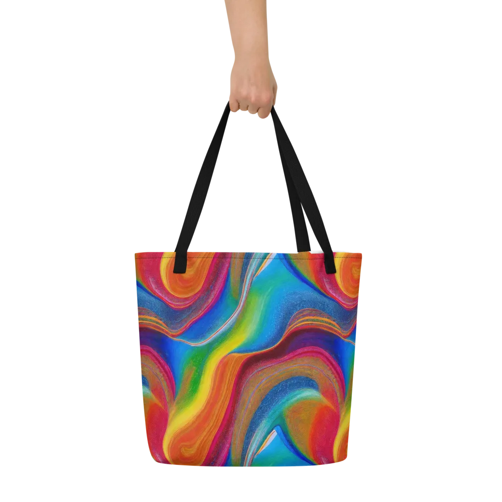 Aurora Fold on Large Tote Bag W/ Pocket — Front