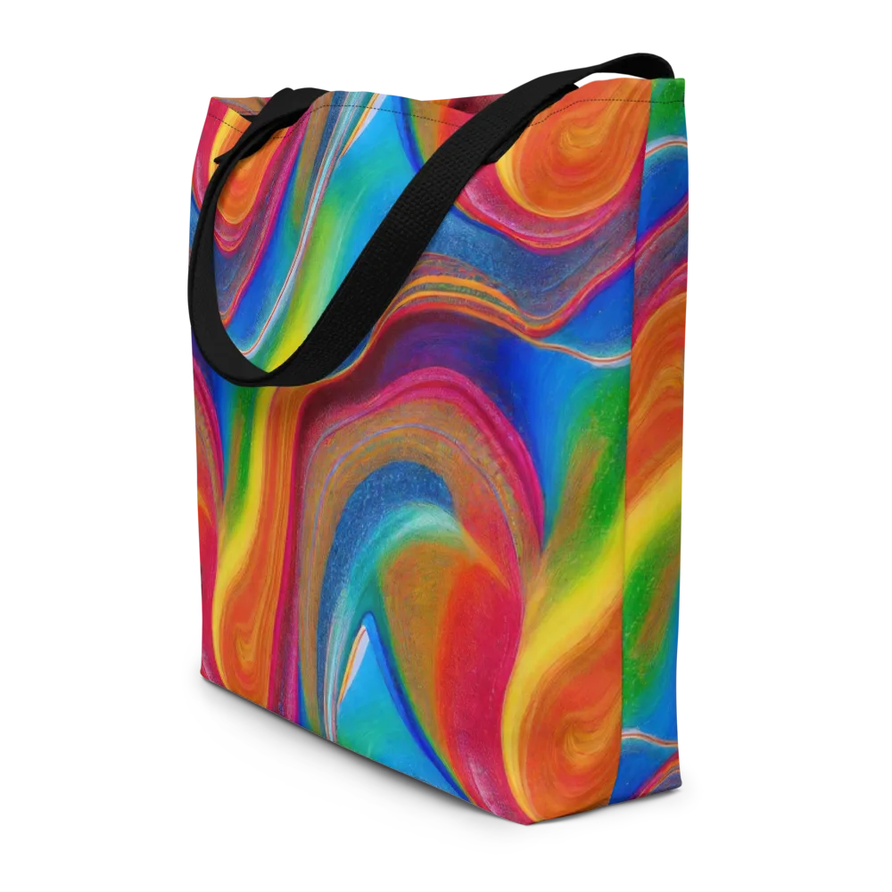 Aurora Fold on Large Tote Bag W/ Pocket — Front