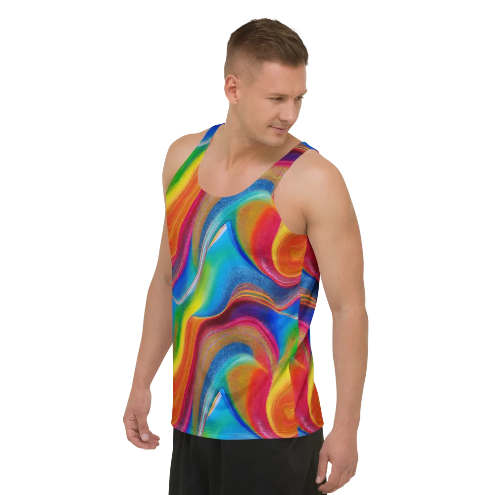 Aurora Fold on Men's Tank Top — Left Front