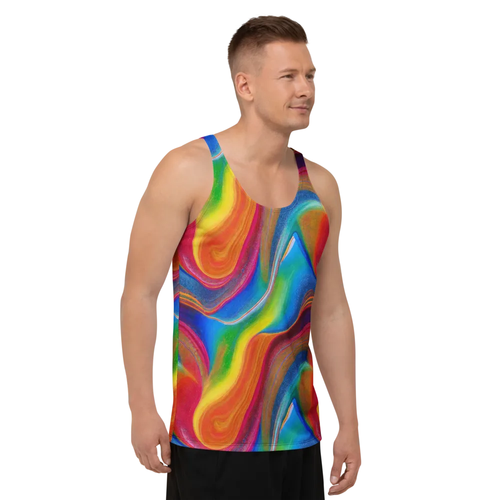 Aurora Fold on Men's Tank Top — Right Front