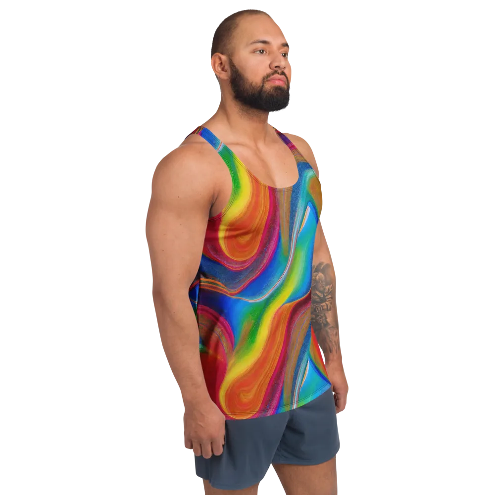 Aurora Fold on Men's Tank Top — Right Front