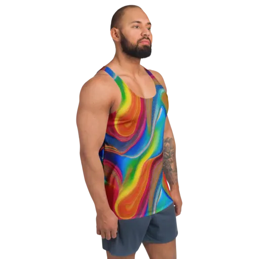 Aurora Fold on a Men's Tank Top