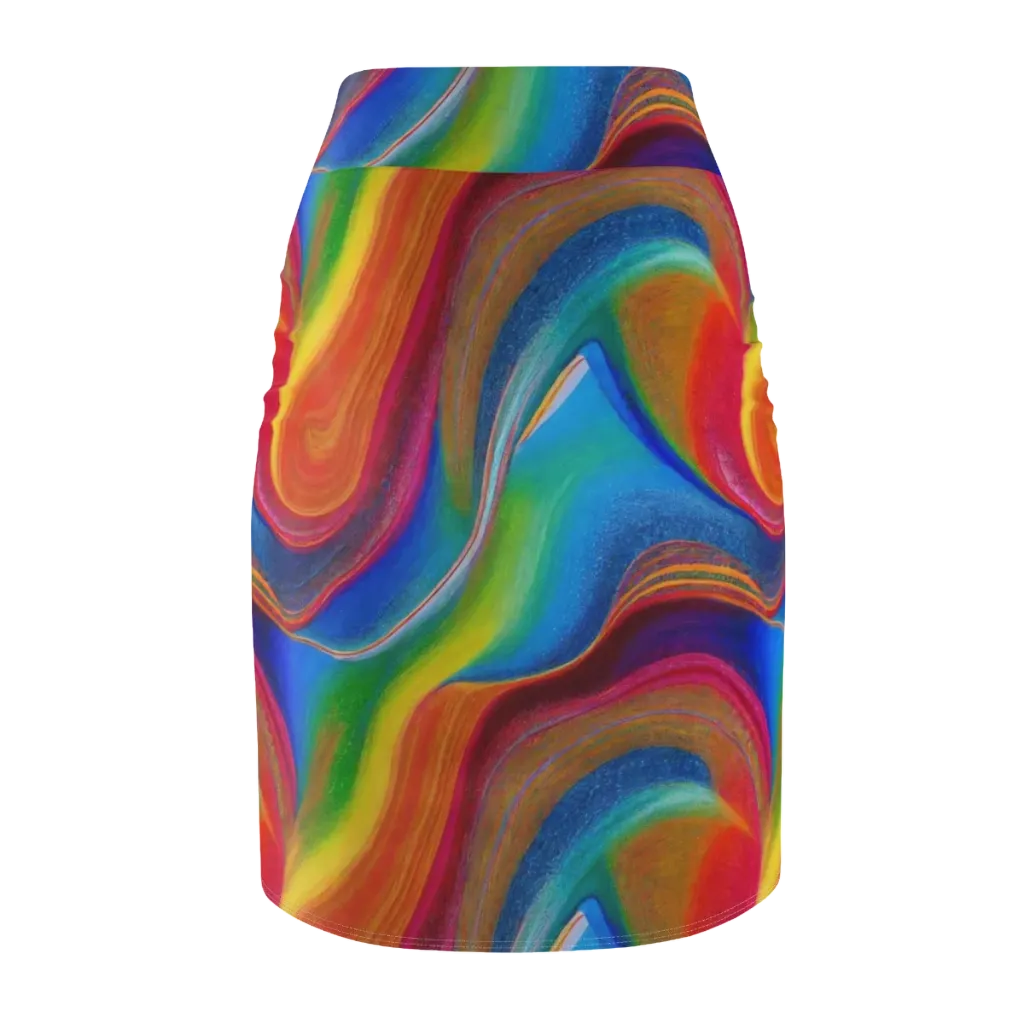 Aurora Fold on Pencil Skirt — Back
