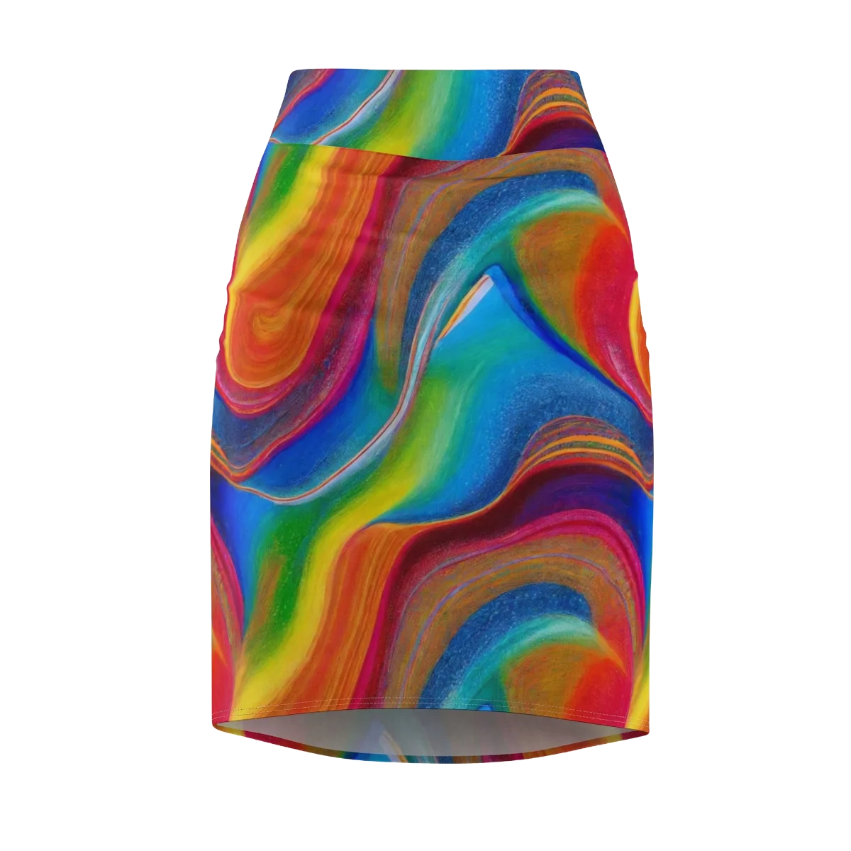 Aurora Fold on Pencil Skirt — Front