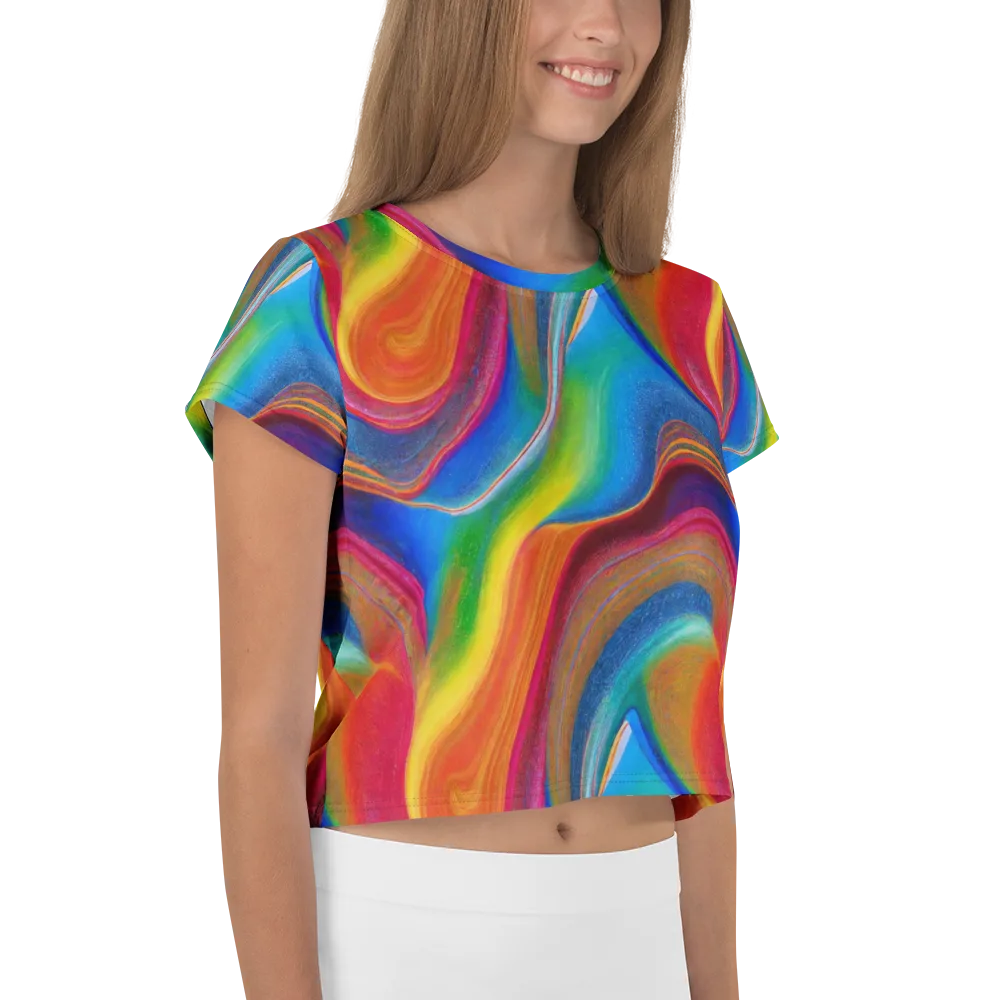 Aurora Fold on Crop Tee — Right