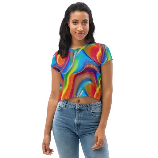Aurora Fold on a Crop Tee