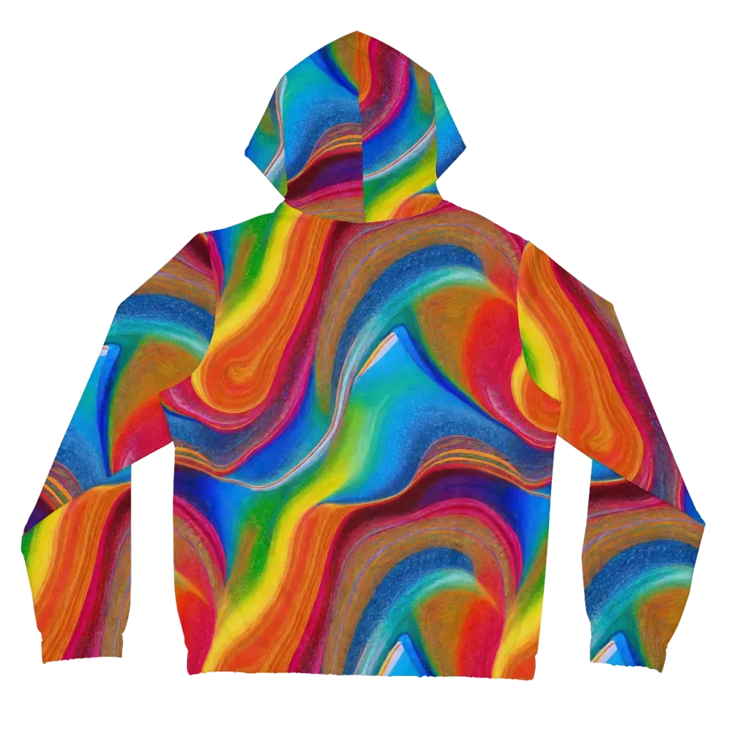 Aurora Fold on Women's Full-Zip Hoodie — Back