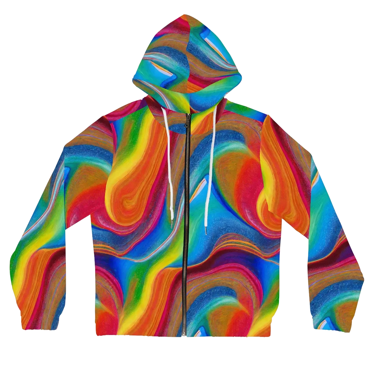 Aurora Fold on Women's Full-Zip Hoodie — Front