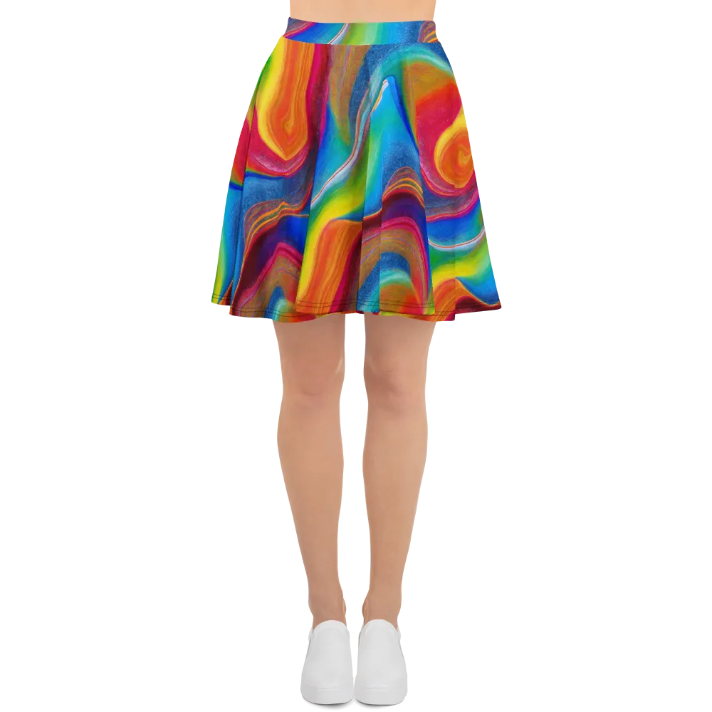 Aurora Fold on Skater Skirt — Front