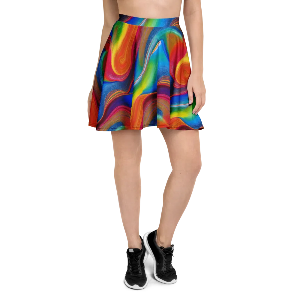 Aurora Fold on Skater Skirt — Front