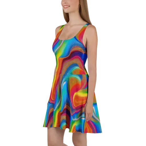 Aurora Fold on a Skater Dress