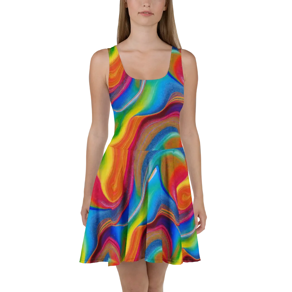 Aurora Fold on Skater Dress — Front