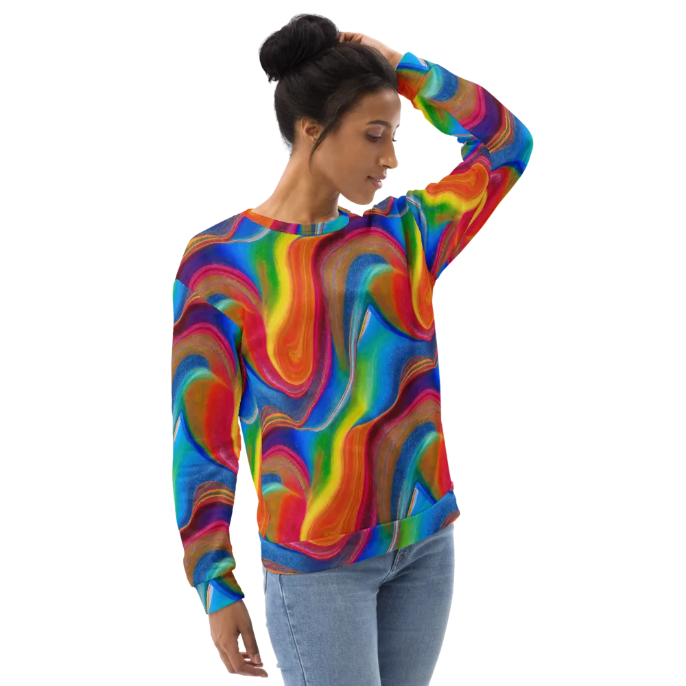 Aurora Fold on Sweatshirt — Right Front