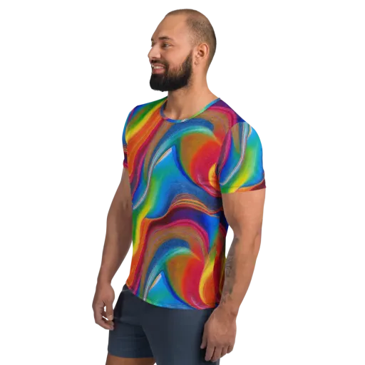 Aurora Fold on a Men's Athletic T-Shirt
