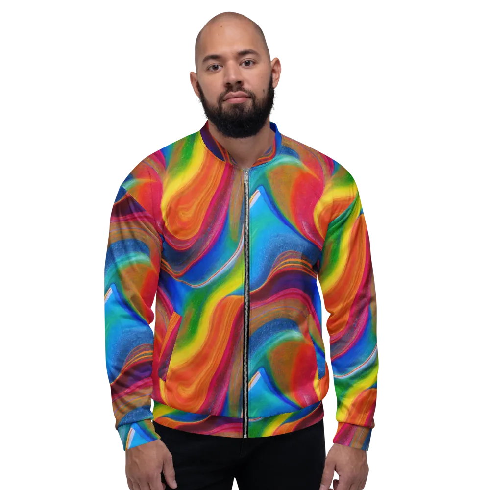Aurora Fold on Bomber Jacket — Front