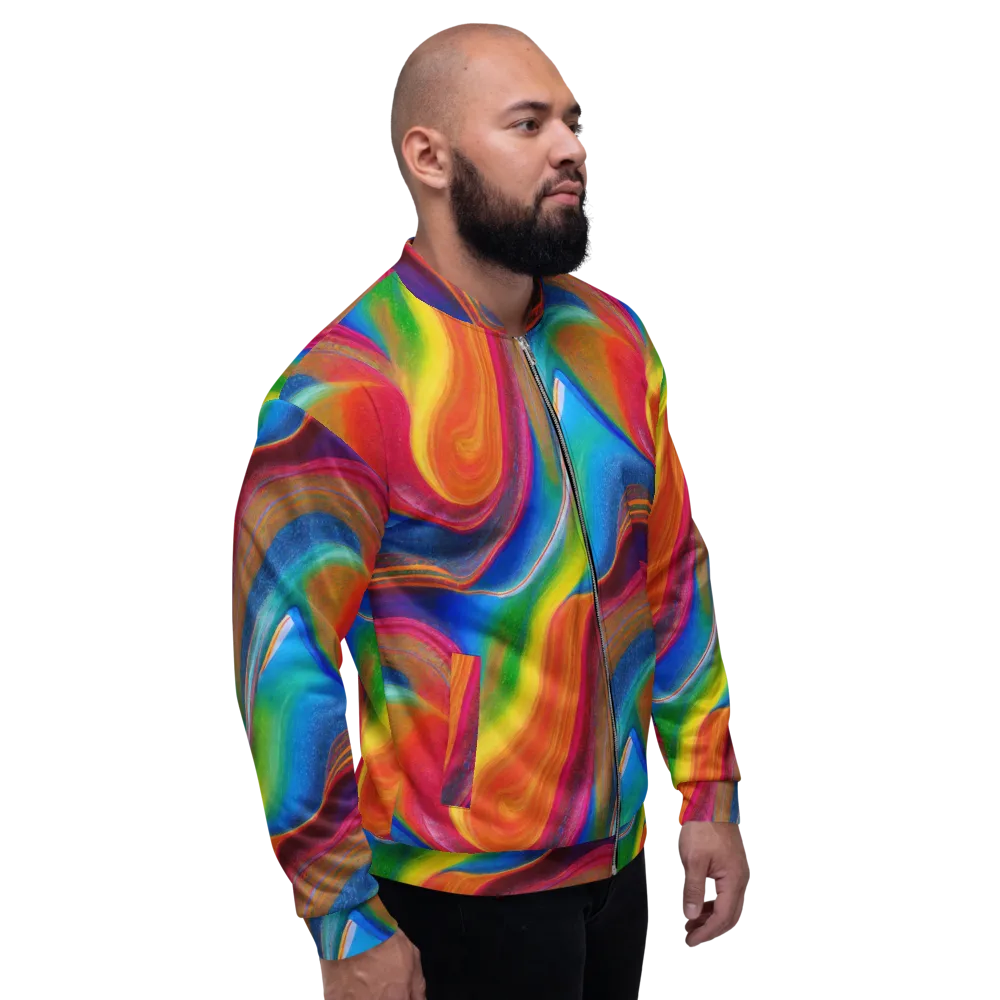 Aurora Fold on Bomber Jacket — Right