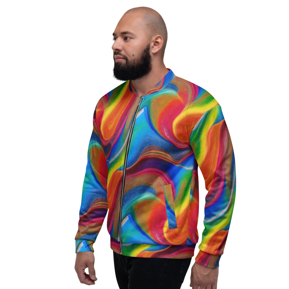 Aurora Fold on Bomber Jacket — Left