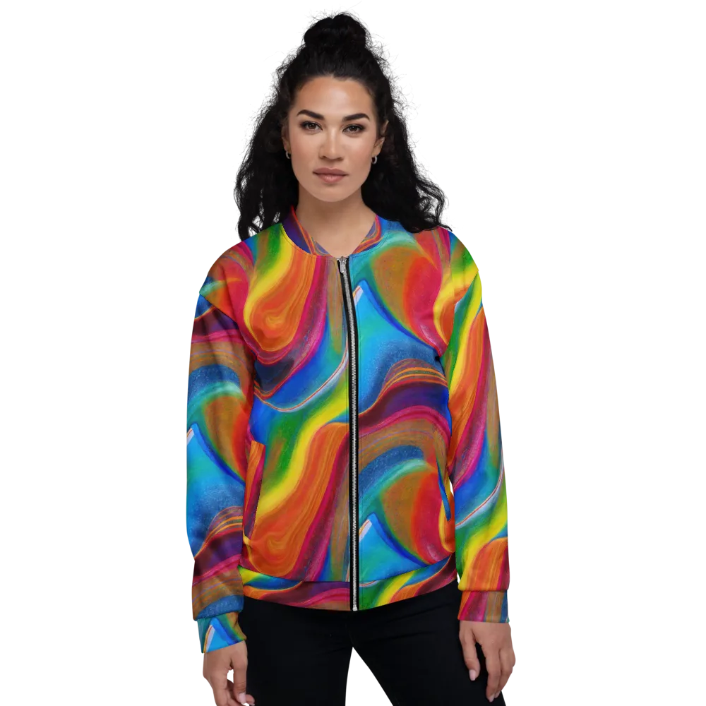 Aurora Fold on Bomber Jacket — Front