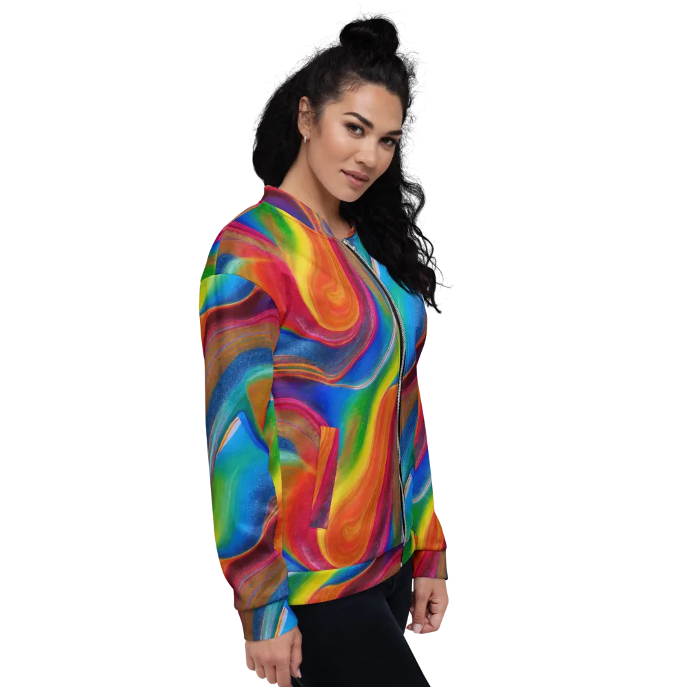 Aurora Fold on Bomber Jacket — Right
