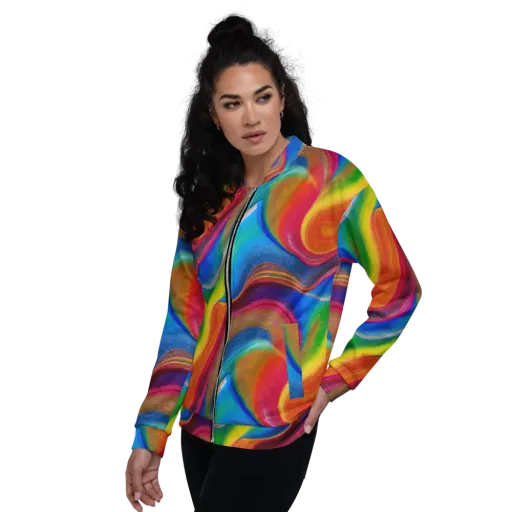 Aurora Fold on a Bomber Jacket