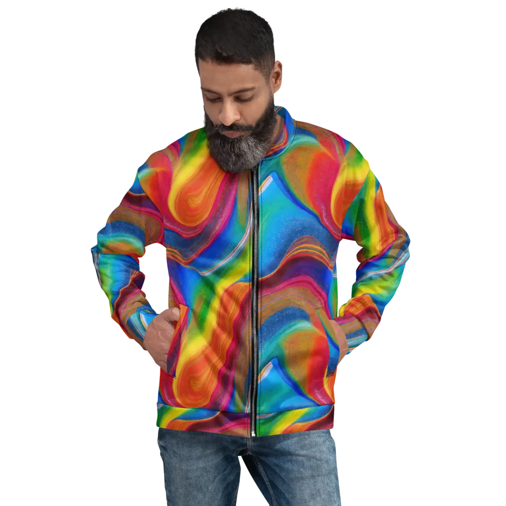 Aurora Fold on Bomber Jacket — Front