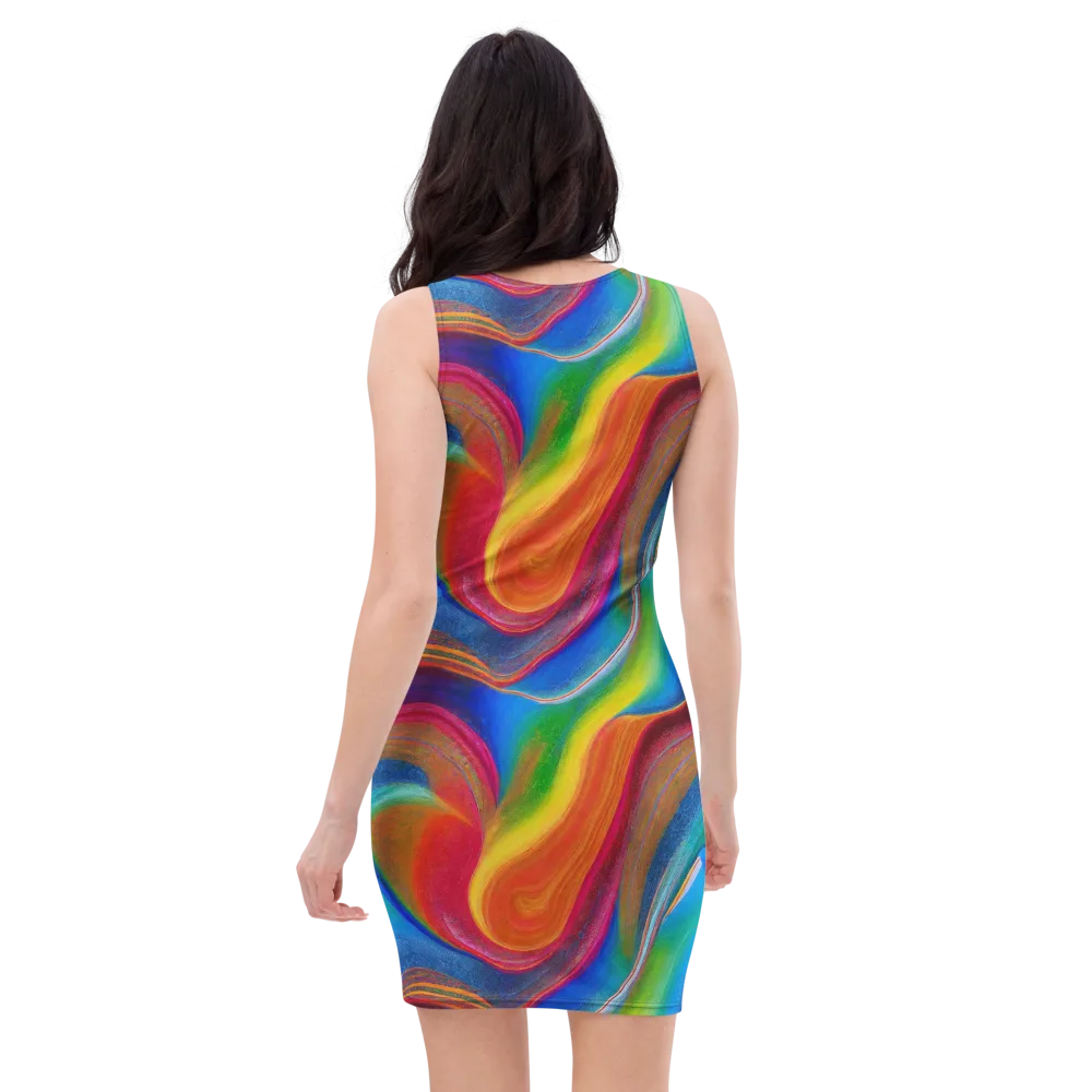 Aurora Fold on Bodycon Dress — Back