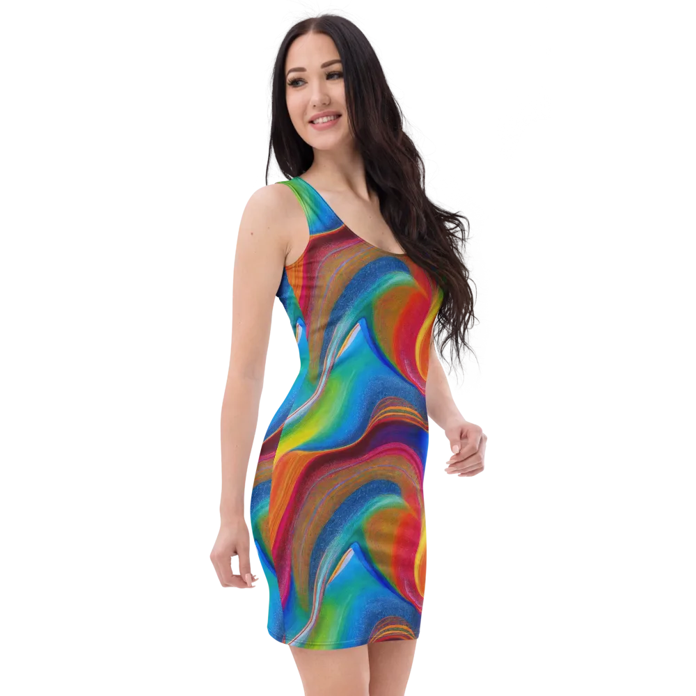 Aurora Fold on Bodycon Dress — Right Front