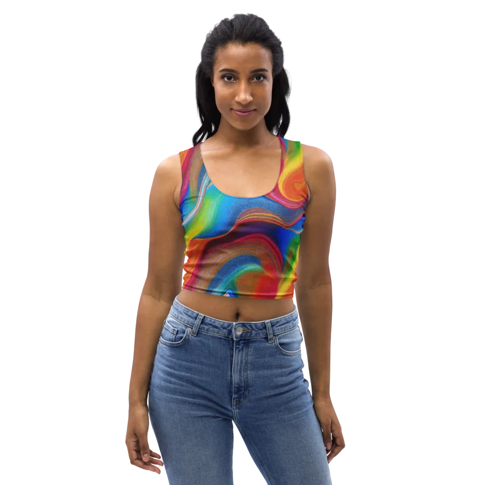 Aurora Fold on Crop Top — Front