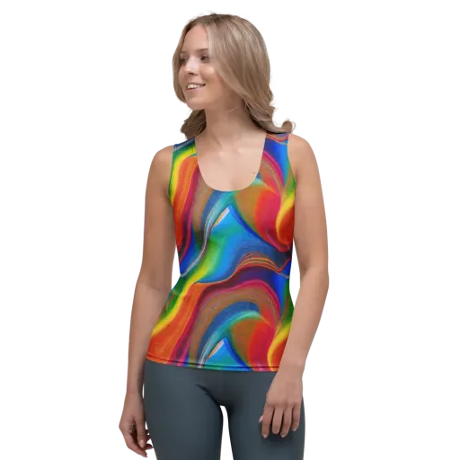 Aurora Fold on a Women's Tank Top