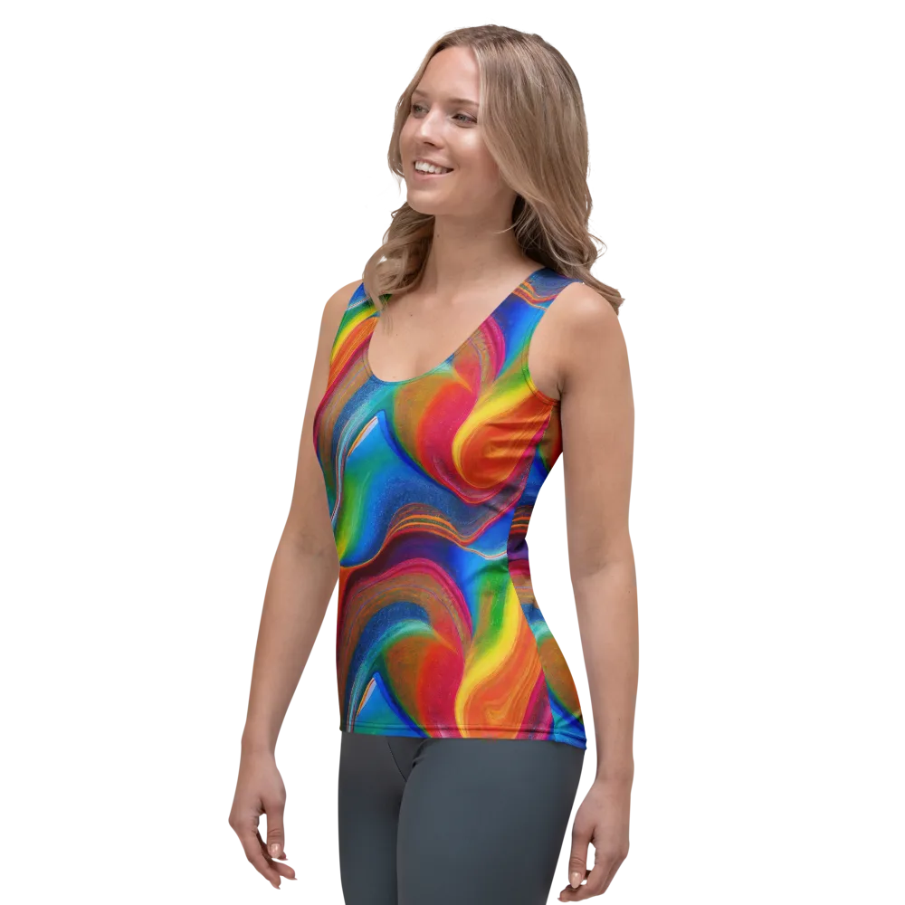 Aurora Fold on Women's Tank Top — Left Front