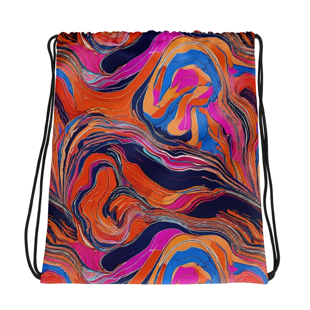 Coral Static on Drawstring Bag — Photo
