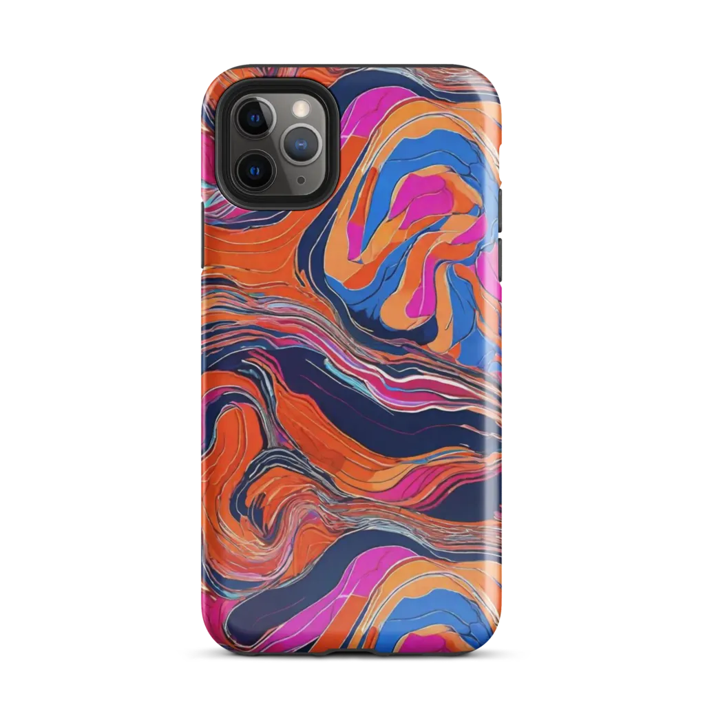 Coral Static on Tough Case for iPhone® — Front
