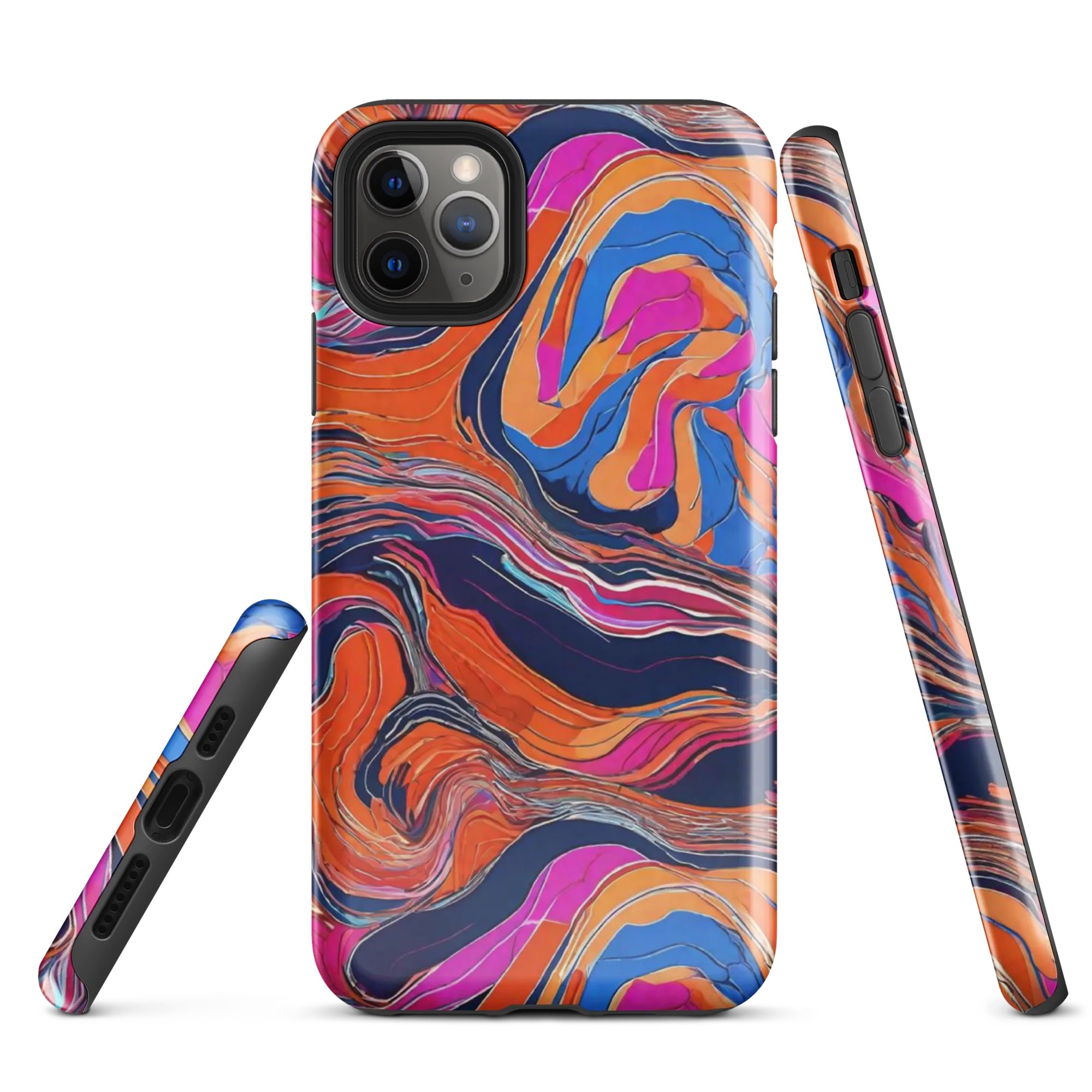 Coral Static on Tough Case for iPhone® — Front