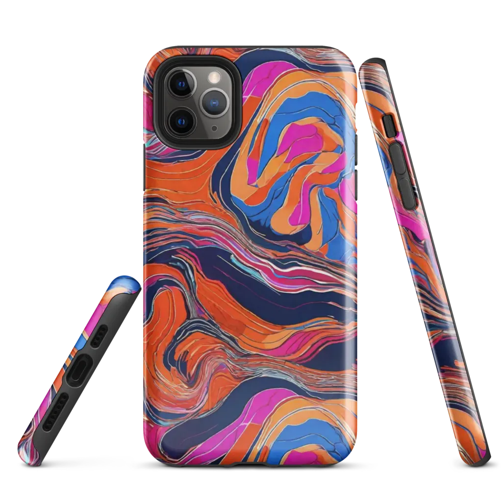 Coral Static on Tough Case for iPhone® — Front