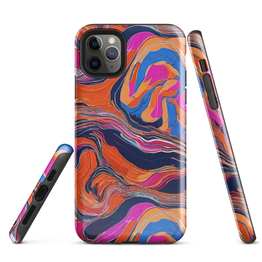 Coral Static on a Tough Case for iPhone®