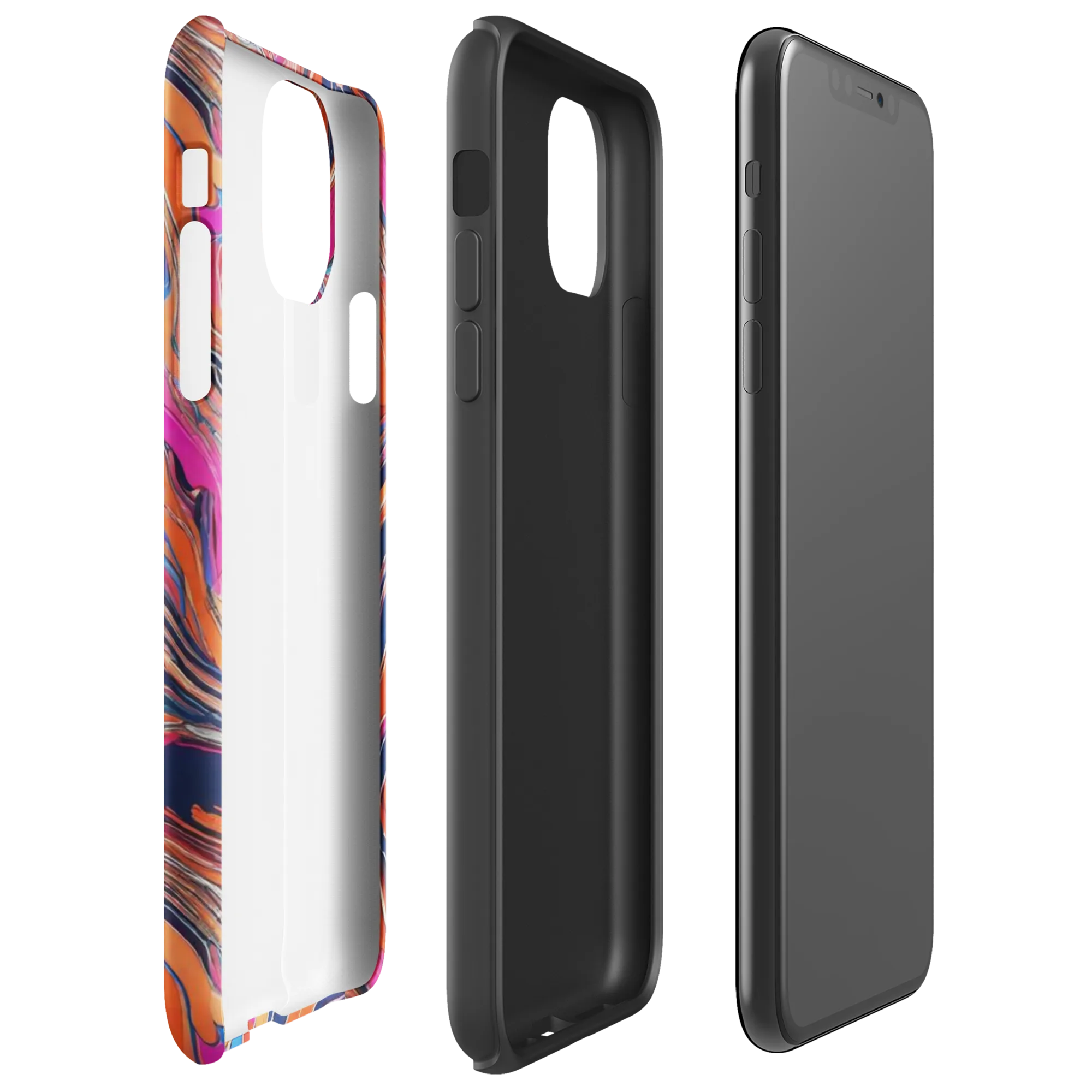Coral Static on Tough Case for iPhone® — Right