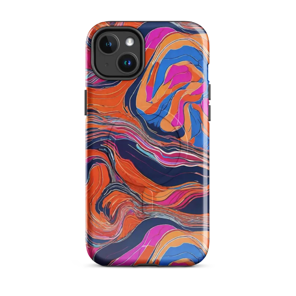 Coral Static on MagSafe Tough Case for iPhone® — Front