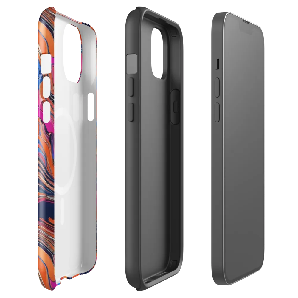 Coral Static on MagSafe Tough Case for iPhone® — Front