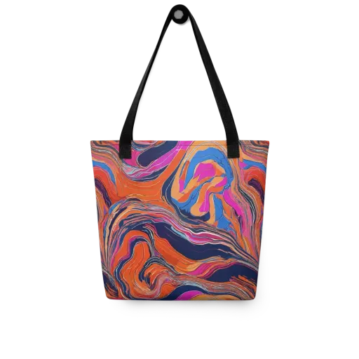 Coral Static on a Tote Bag