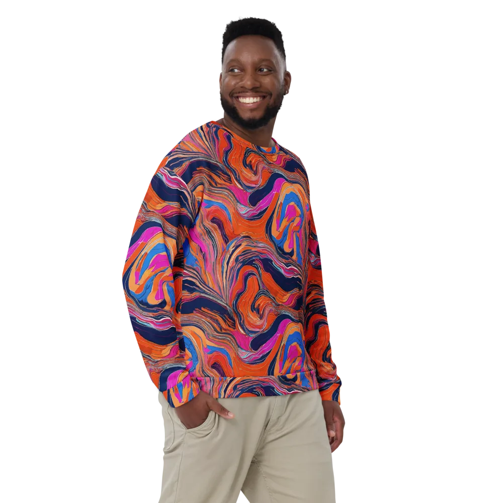 Coral Static on Sweatshirt — Front