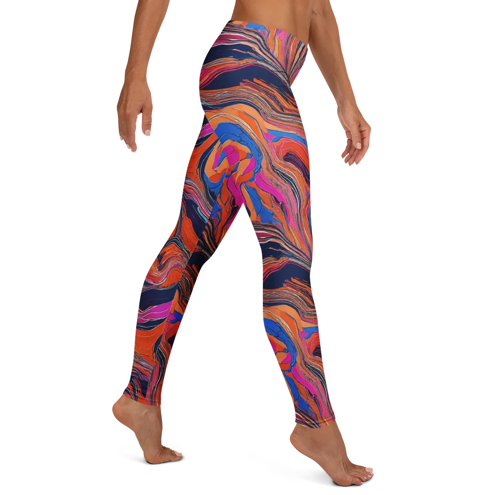Coral Static on Leggings — Right