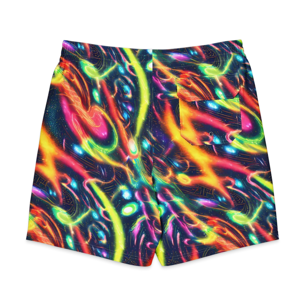 Plasma Playground on Men's Board Shorts — Back