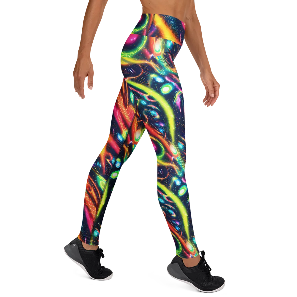 Plasma Playground on Yoga Leggings — Right