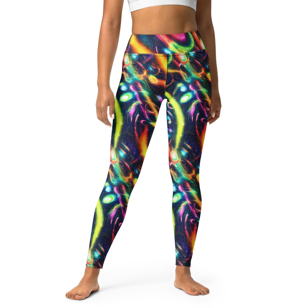 Plasma Playground on Yoga Leggings — Front