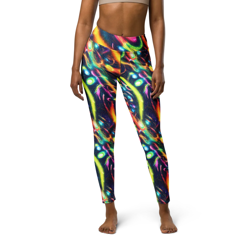 Plasma Playground on Yoga Leggings — Front
