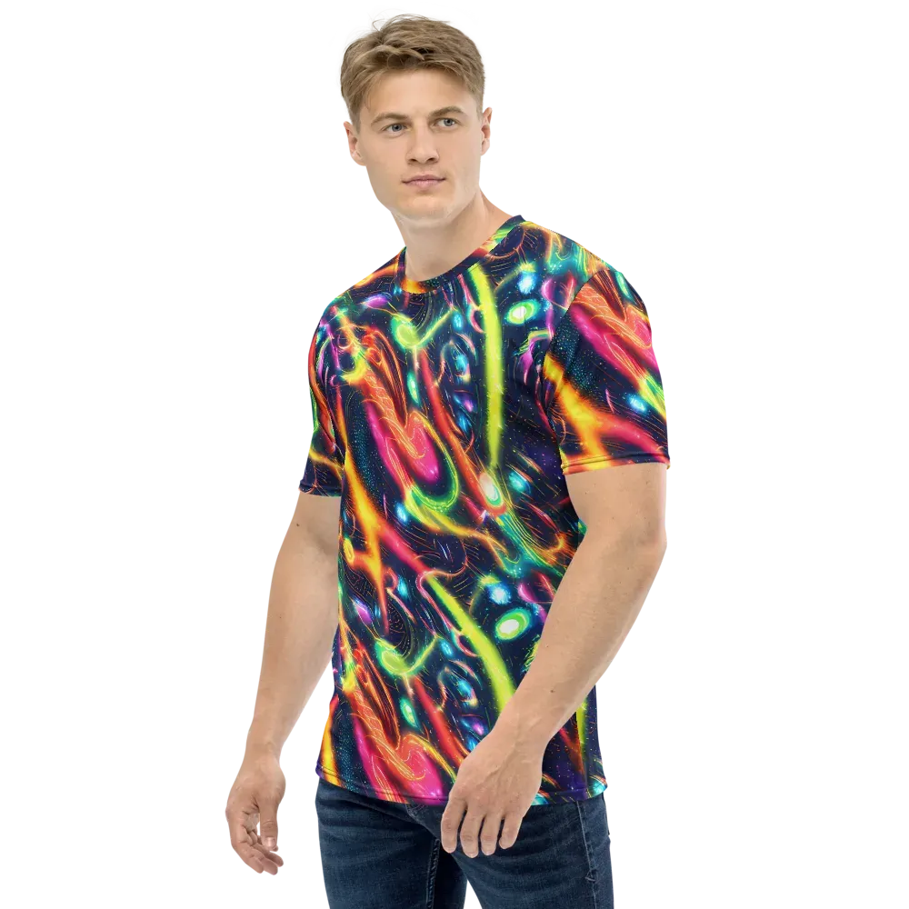 Plasma Playground on Men's Crew Neck T-Shirt — Left